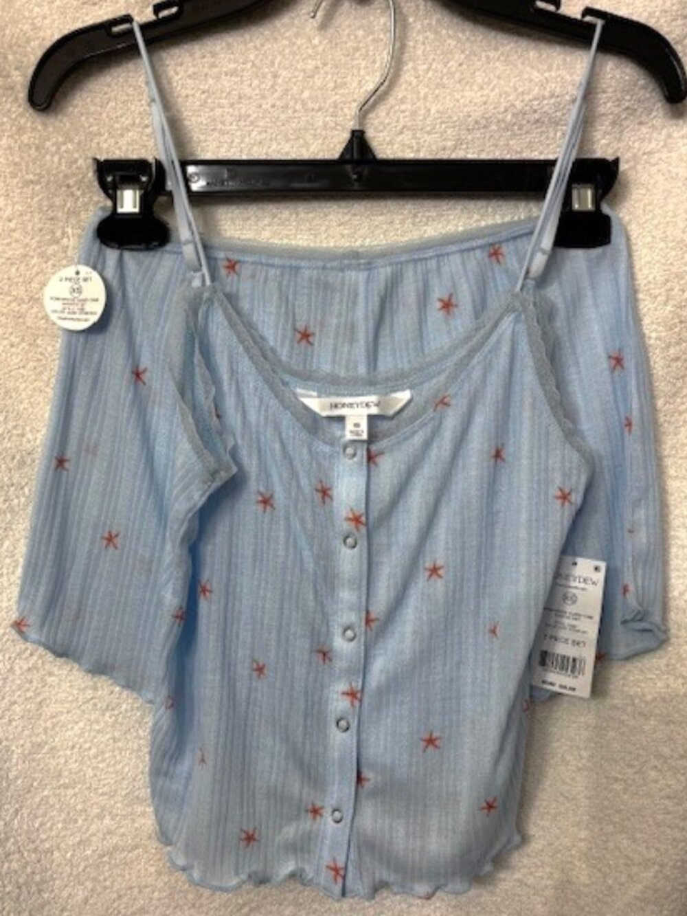 HoneyDew lounge set 'Somewhere Sunny' Cami Shortie combo NWT Size XS
